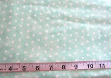 1 yd 100% Cotton Fabric Signature Classic, Oakhurst Textiles, Green w/White Dots
