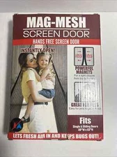 MAG-MESH Magnetic Screen Door Heavy Duty Strong Magnets & Mesh 39"W X83" H