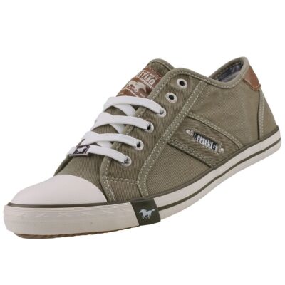 Mustang Damen Canvas Sneaker Halbschuhe Grün Khaki Oliv 1099302
