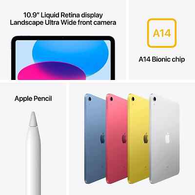 2022 Apple 10.9-inch iPad (Wi-Fi, 256GB) - Yellow (10th Generation