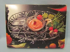 Mikasa Glass 15” Chip-and-Dip Vegetable Fruit Platter Serving Dish-GUC