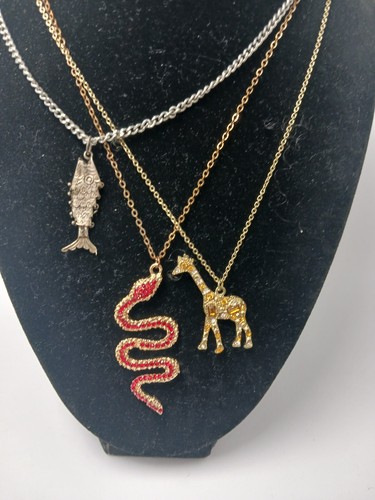 Lotto gioielli tema ANIMALE! Serpente, giraffa, pesce - Foto 2 di 13