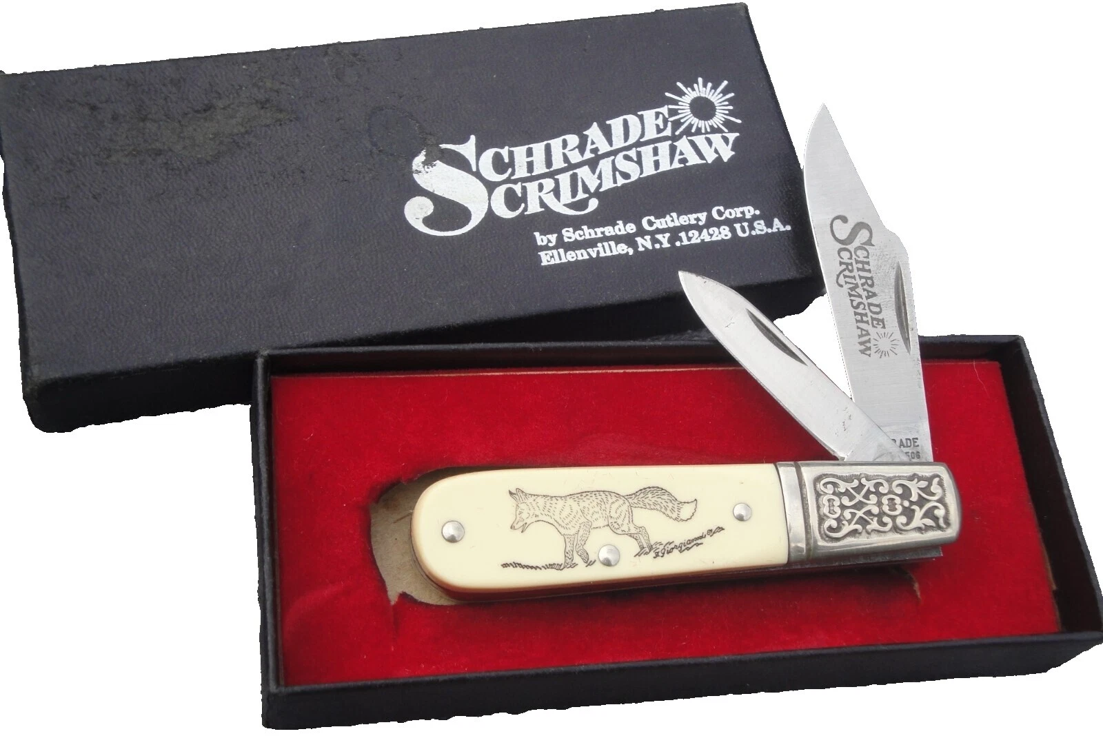 Schrade Carbon Steel Blade Vintage Knives