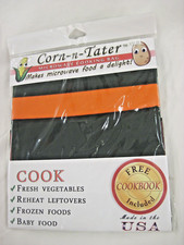 GREEN AND ORANGE MICRO WAVE VEGETABLE COOKING BAG MADE IN USA CORN N TATER
