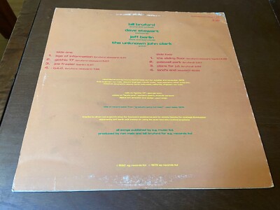 Bruford~Gradually Going Tornado~EX~UK IMPORT~Jazz Art Rock Prog LP