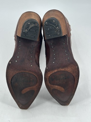 Corral Vintage Lizard-Inlay Western Snip-Toe Boots, Brown Women's Size 10M - Picture 7 of 11
