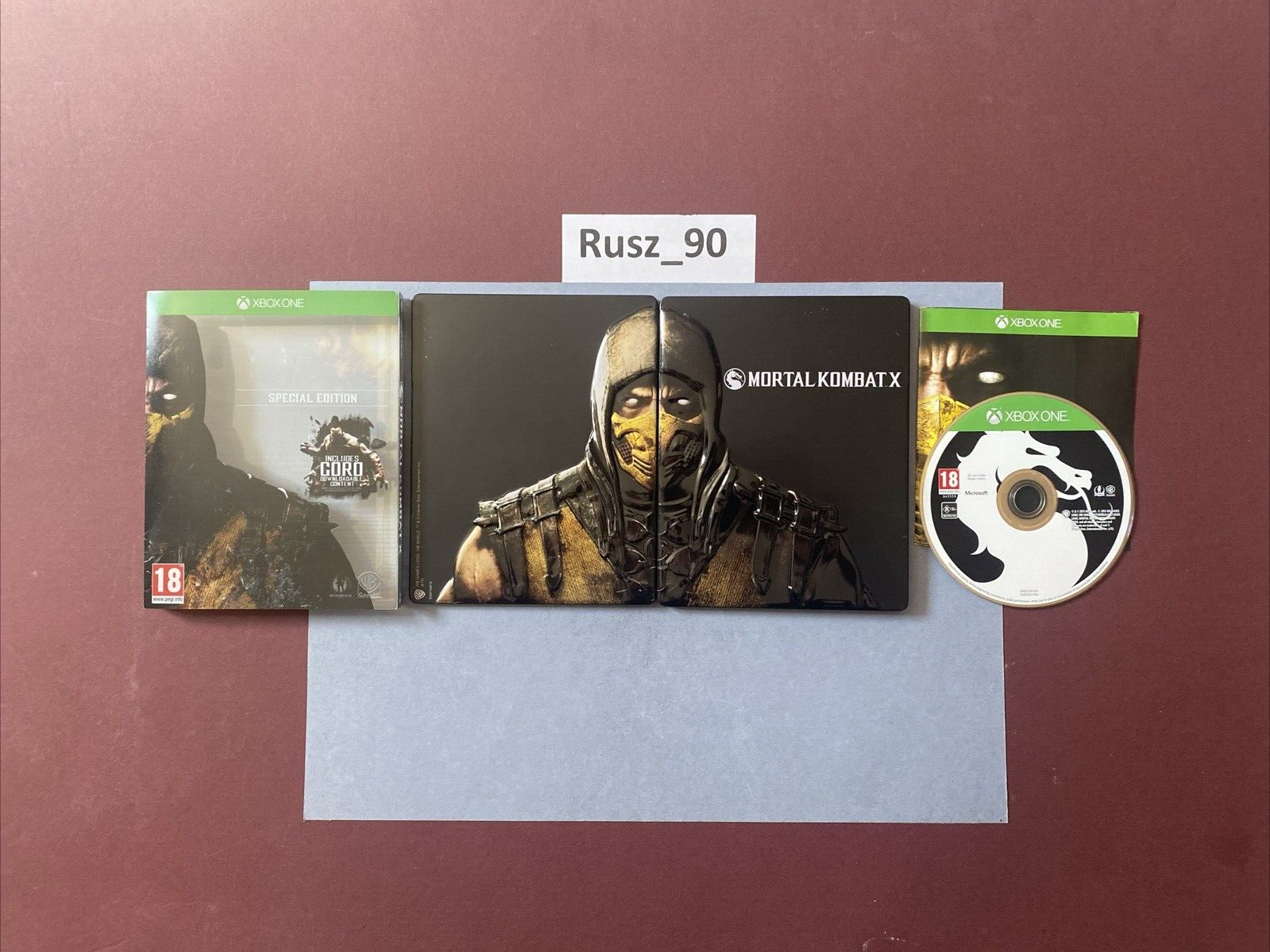 Mortal Kombat X 2015 Steelbook Special Edition Xbox One (NO DLC) IN VG COND