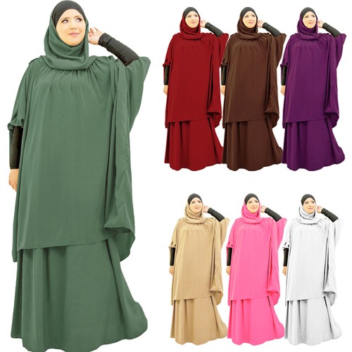 Conjuntos de falda larga con capucha Khimar Abaya Burka oración islámica caftán túnicas - Imagen 2 de 18