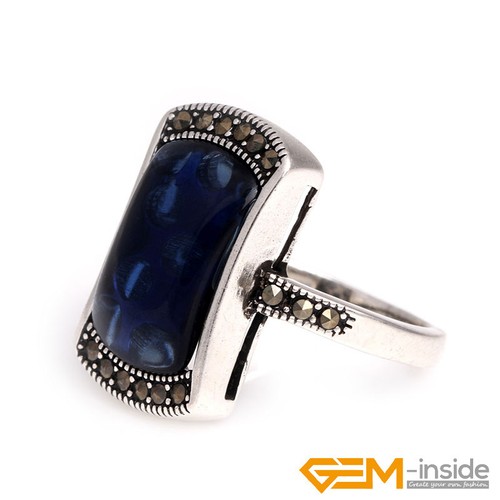 Natural Gemstone Rings Pendant Earrings 1 Set Tibetan Silver Xmas Jewelry Gift - Picture 30 of 52