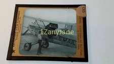 CKS HISTORIC Magic Lantern GLASS Slide US AIR MIAL PLANE, CLEVELAND, OHIO