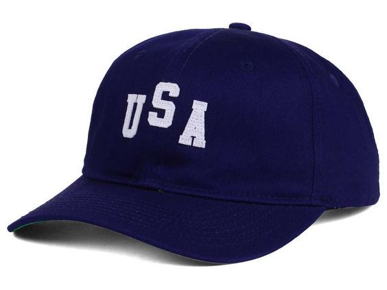 Official Brand USA Logo Blue Adjustable Relaxed Fit Baseball Cap Dad Hat 