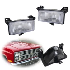 2pc Clear Front Bumper Turn Signal Light Housings For Chevrolet GMC Pickup Truck