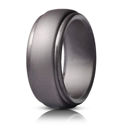 Men Silicone Rings Women Wedding Rubber Band Hypoallergenic Finger Ring Gift - Picture 24 of 25