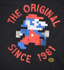 Vintage T-Shirt Mario Brothers Size M/L 00s the Original 1981 Twenty Years Shirt