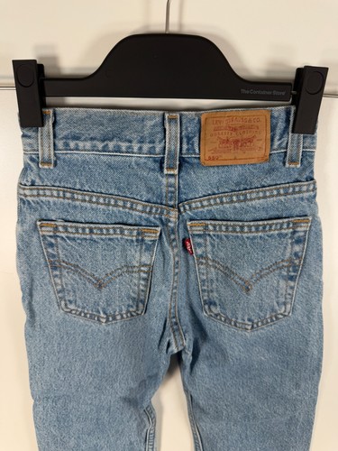 Vtg Levis 550 Kids Relaxed Fit Tapered Medium Wash Jeans Blue Sz 6 10.5x17.5 - Picture 12 of 14