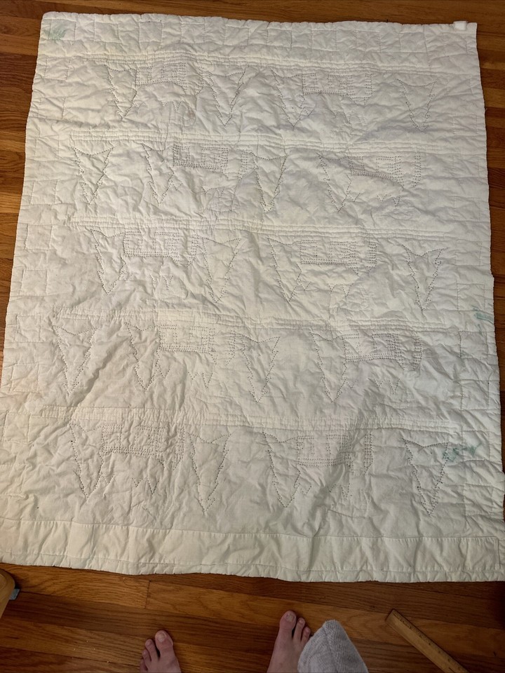 Vintage Style Handmade Christmas Village Quilt Patchwork Wall hanging