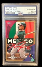 Alek Thomas 2023 Topps World Baseball Classic Stars Gold /75 Autographed PSA 