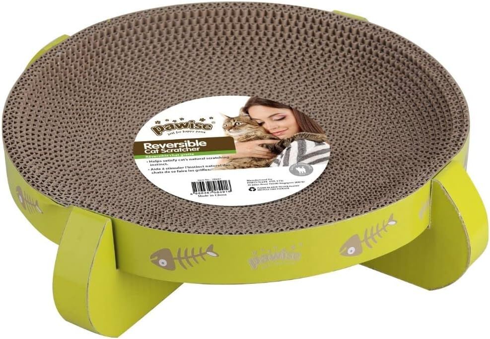 Cat Scratcher Scratching Pad Mat Reversible Lounge Interactive Toy Cardboard