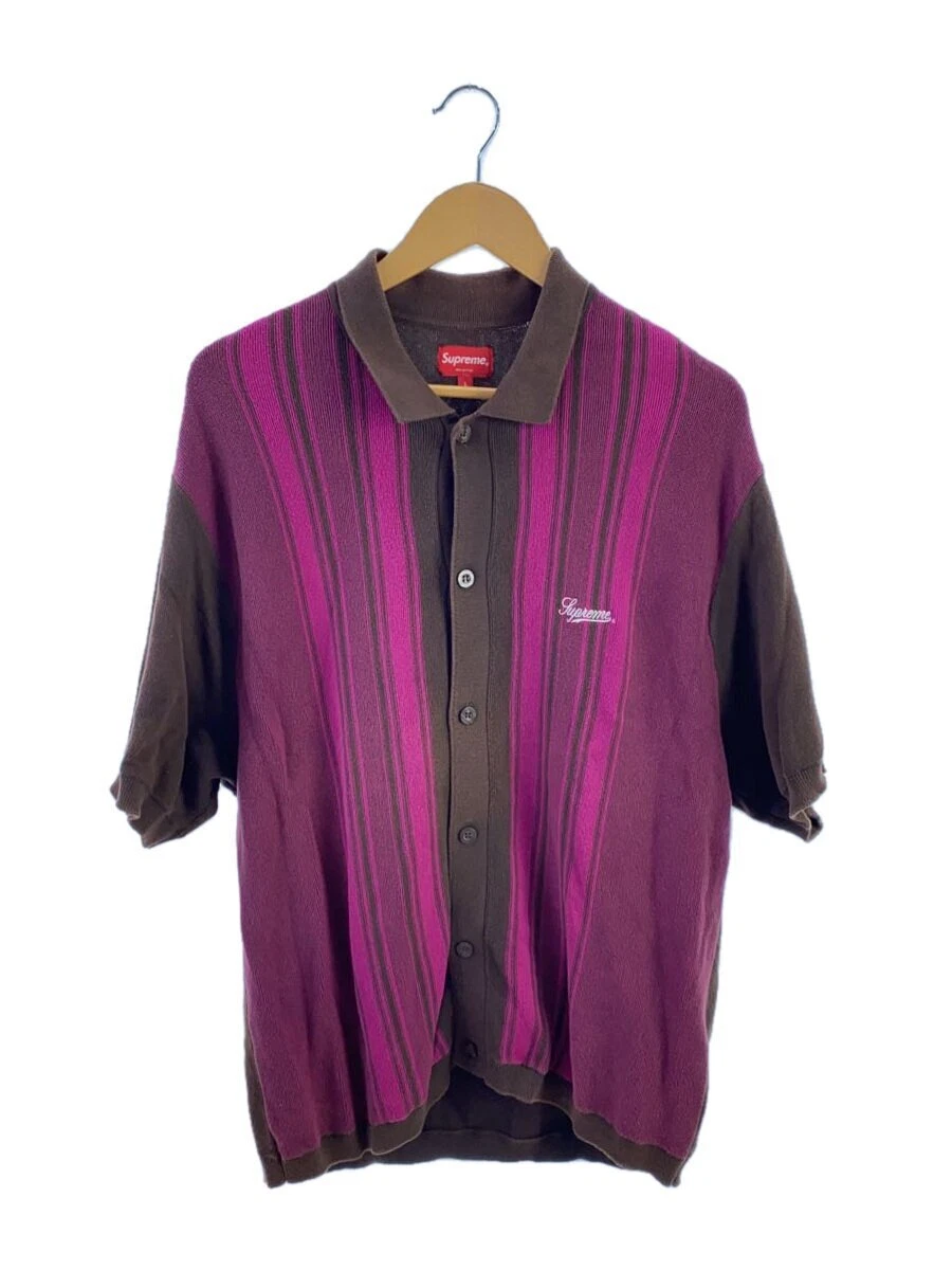Supreme 22SS/Polo Shirt/L/Coton/Marron/Rayé/Utilisé