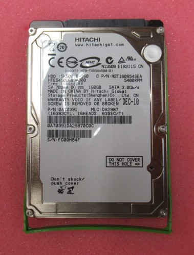 Hitachi H2T160854SEA 160GB SATA 3Gb/s 5400RPM 8MB 2.5" HDD Hard Drive 0A70391 - Picture 2 of 5