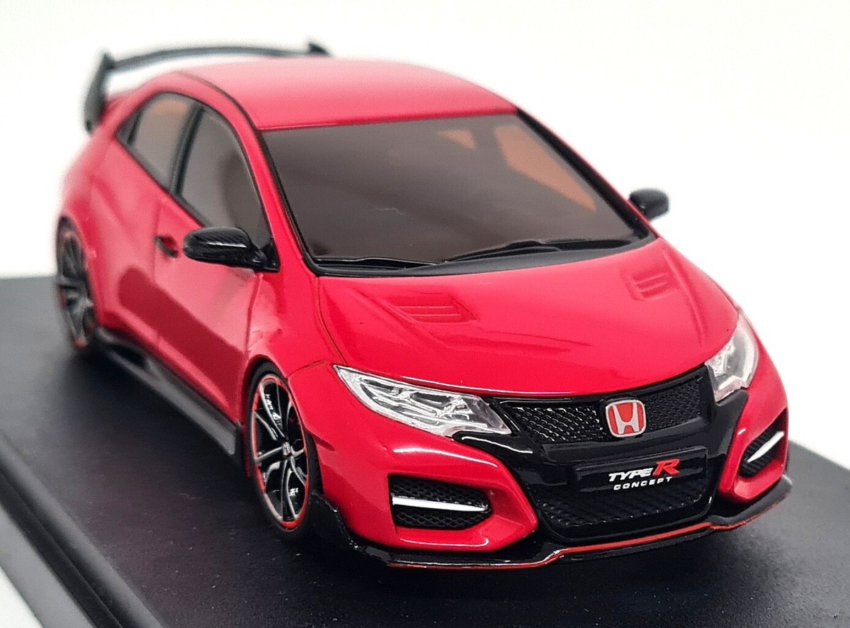 Ebbro 1/43 - Honda Civic Type R Concept 2014 Red FK2 Diecast Scale