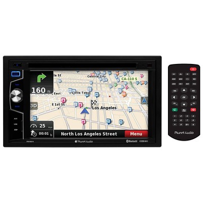 Planet 6.2'' Ddin Touchscreen Monitor Bluetooth Gps Navigation Dvd/Cd/Mp3/Am/Fm