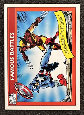 1990 Marvel Universe #115 Captain America vs. Wolverine NMMT+