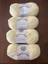 Lion Brand Feels Like Butta Yarn-Lemon-Lot Of 4