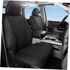 2-Pack Front Car Seat Covers Custom Fit Dodge Ram 1500 2500 Leather black new