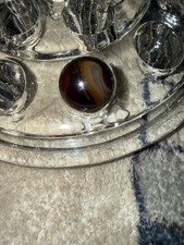 Rare Vintage Akro Agate Multi-Color Oxblood Slag Swirl Marble 1930s Pre-War