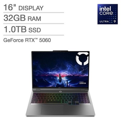 Lenovo Legion 5i 16'' Gaming Laptop - Core Ultra 9, GeForce RTX 5060, 32GB, 1TB