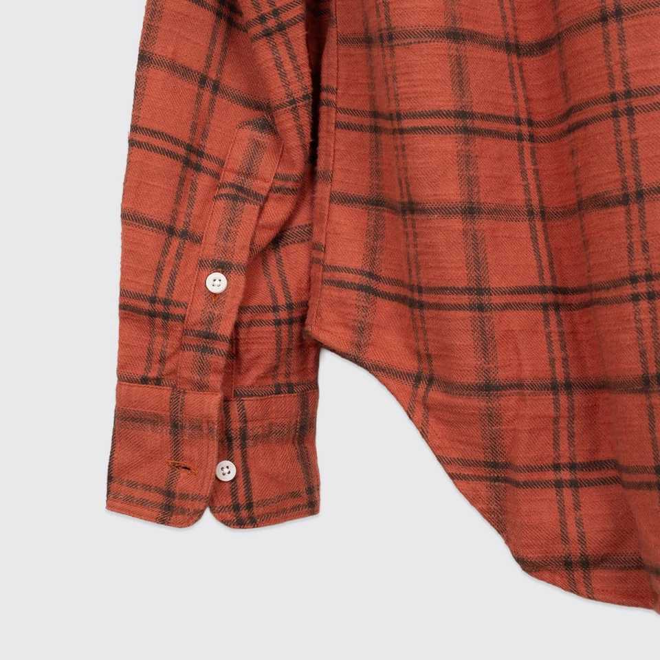 Gitman Vintage Shirt Japanese Slubbed Twill Check Camper Fall-Winter Button Down - Image 4 of 4