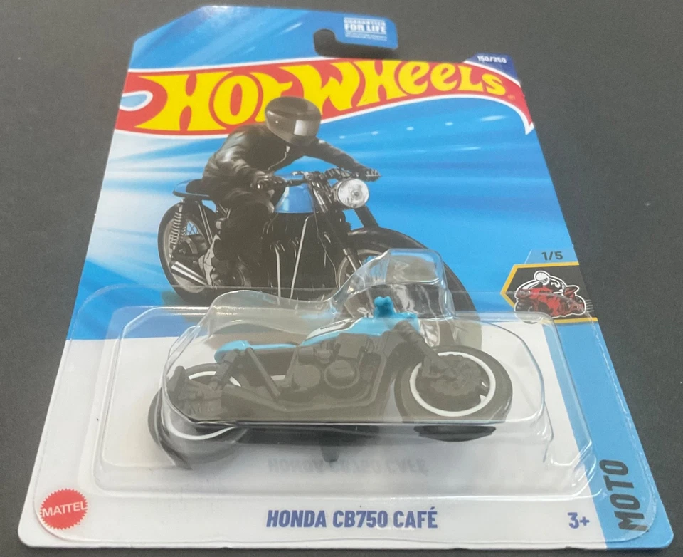 Hot Wheels HONDA CB750 CAFE, Blue, Q-Case, ** BOX SHIPPING ** - Image 2 of 4