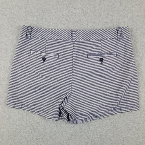 Pantalones Cortos Khakis by Gap Mujer Talla 12 The 4" Cortos Azul Rayas 32" Cintura - Imagen 2 de 9