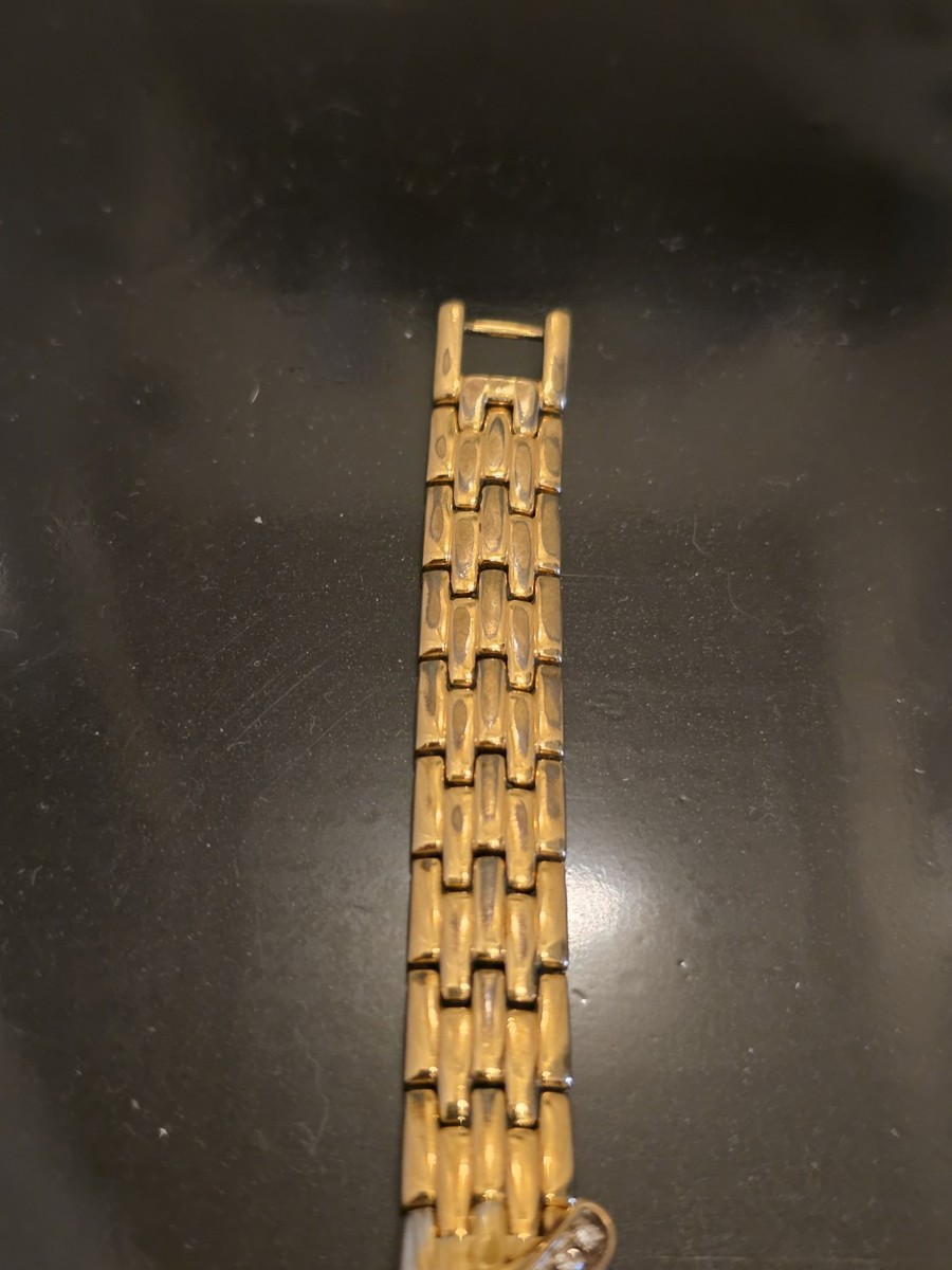 Seiko Half Moon Rivoli 5Y12-3144 Gold Tone Diamond Accent | eBay