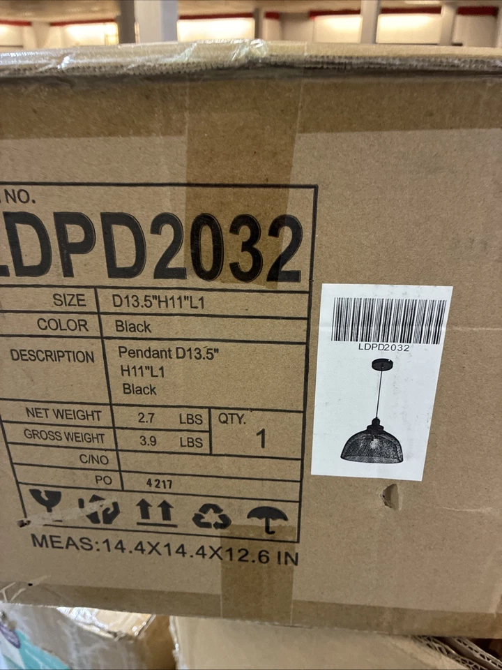 Living District LDPD2032 Warren 1 Light 14 inch Black Pendant Ceiling Light - Image 2 of 3