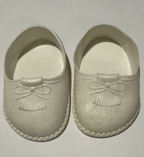 VTG Joy Cabbage Patch Kids Doll Replacement Dress Shoes White Spain Hard Plastic