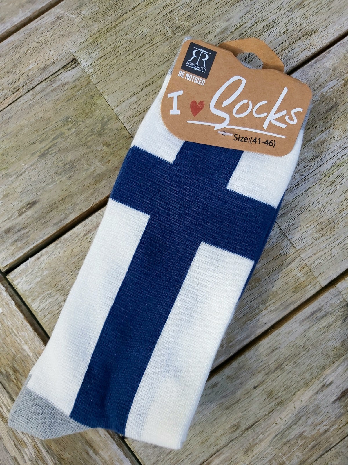Mens FINLAND Robin Ruth Navy White Flag SOCKS 41-46 , UK 7.5-11.5 socs4