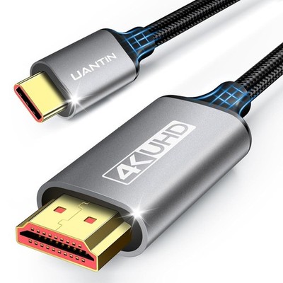 USB C to HDMI Cable 3Ft | 4K High-Speed USB 3.1 Type-C to HDMI Cord [Thunderbolt