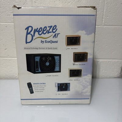 EcoQuest Breeze AT HF USA MADE Remote Air Purifier Sanitizer Walnut With Remote