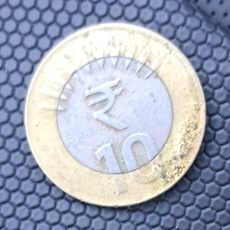 Republic of India 10 Rupees Bi-Metallic Coin, Republic Period, KM#