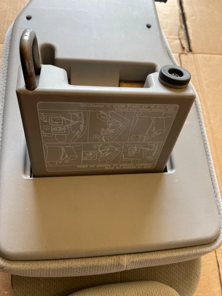 Toyota Sienna 2011-2020 asiento central medio para saltar segunda fila cuero gris claro OEM Foto 4 de 4