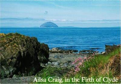 Ailsa Craig, in the Firth of Clyde Scotland Postcard Unposted