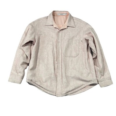 By Johnny Pink Textured Heavyweight Overshirt Flannel Jacket Size XS Overcoat