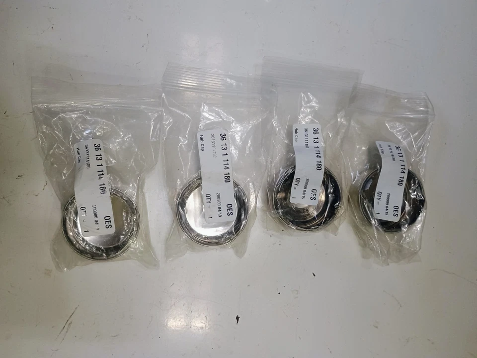 36-13-1-114-180 GenuineXL Wheel Center Caps (4) 325  E21 318 320i E36 E30 325i - Image 2 of 3