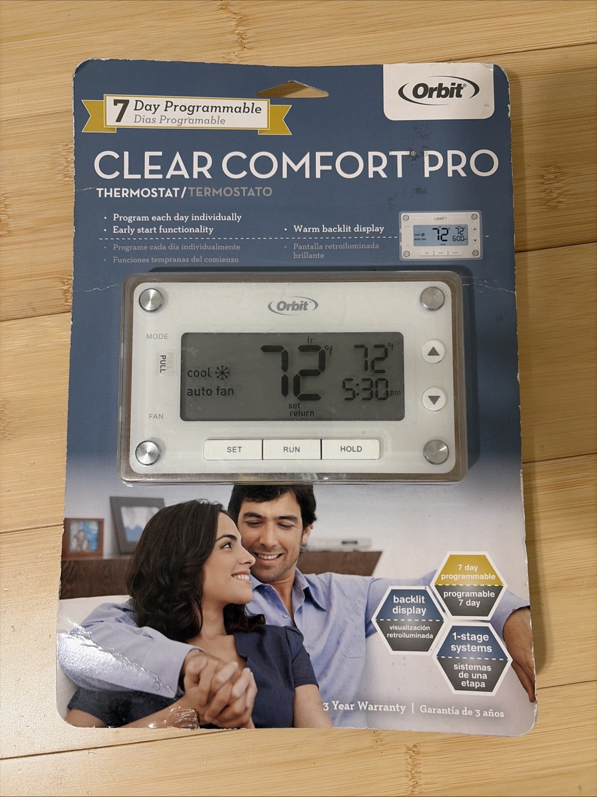 Brand New Sealed! ORBIT Clear Comfort Pro THERMOSTAT (7-Day 