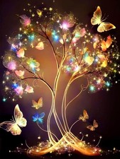 Glitter Tree Diamond Painting Kits for 11.8x15.7in 30x40cm , Glowing