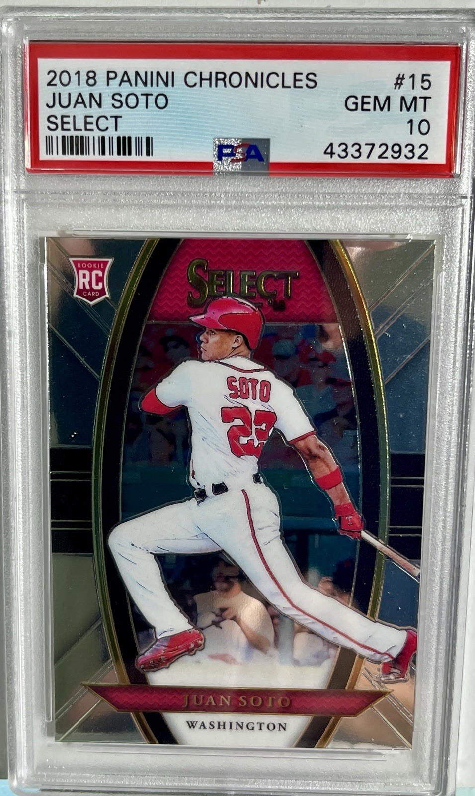 Juan Soto 2018 Panini Chronicles Select Rookie #15 Psa 10💎