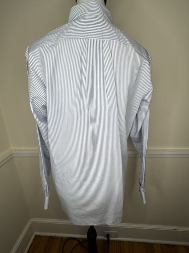 Women's Lacoste classic blue white women's long sleeve button down up sz 40 (8) - Picture 4 of 9