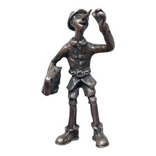 *HH* Miniatura Statuina Pinocchio In Argento 800 Statua Statuetta Statue Silver